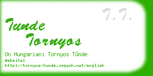 tunde tornyos business card